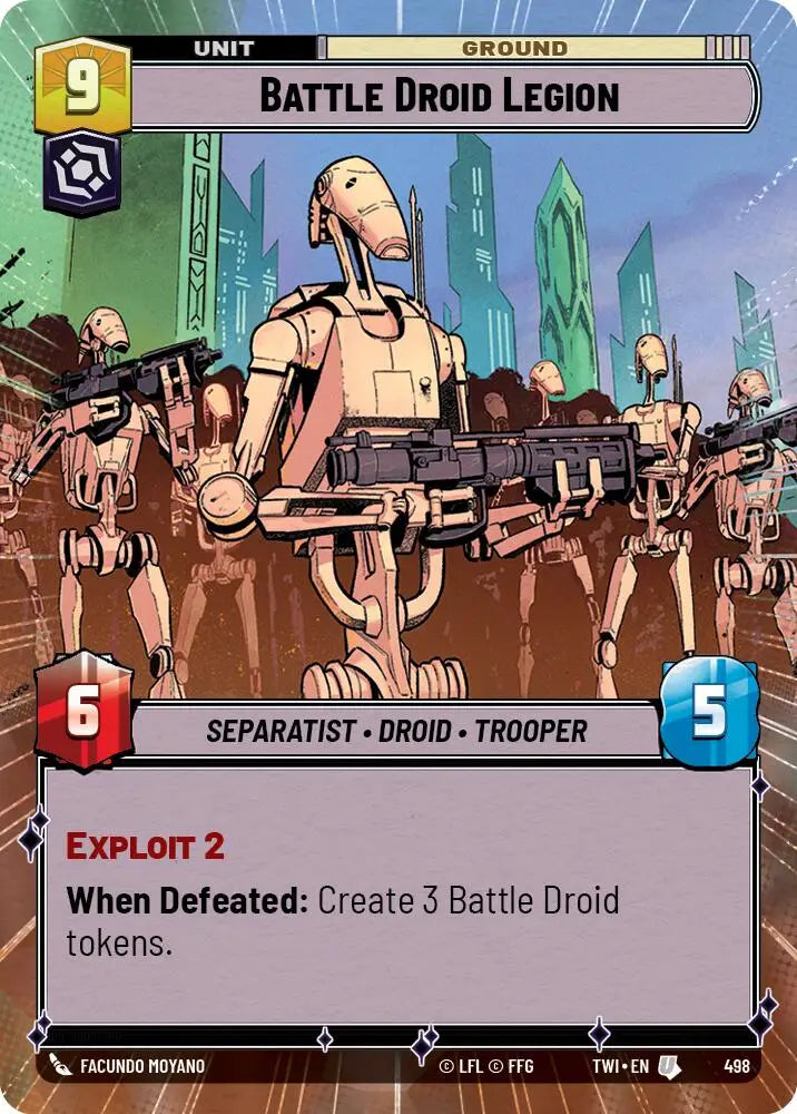 Battle Droid Legion (Hyperspace) (498) [Twilight of the Republic] - Star Wars: Unlimited Single