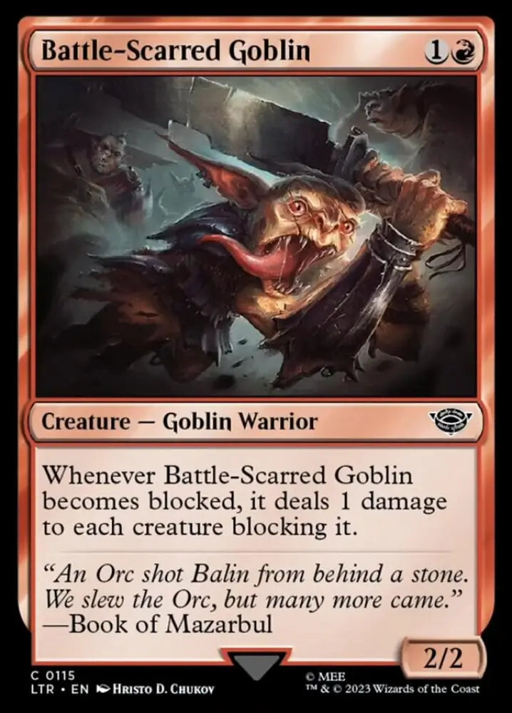 Battle-Scarred Goblin [The Lord of the Rings: Tales of Middle-Earth] - MTG Single