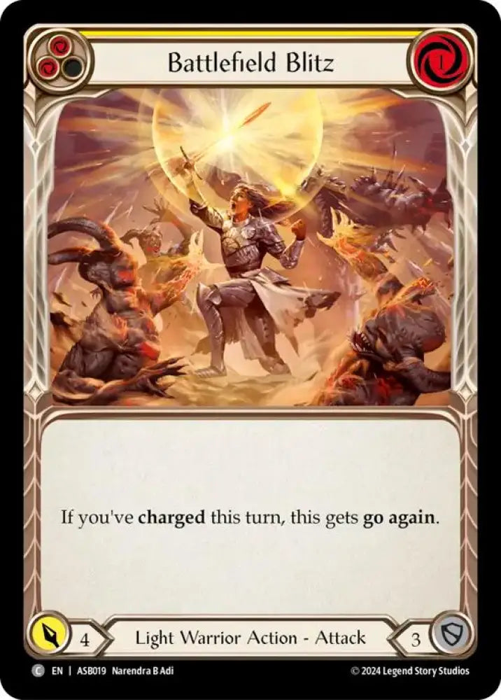 Battlefield Blitz (Yellow) [ASB019] (Armory Deck: Boltyn) - Flesh And Blood Single
