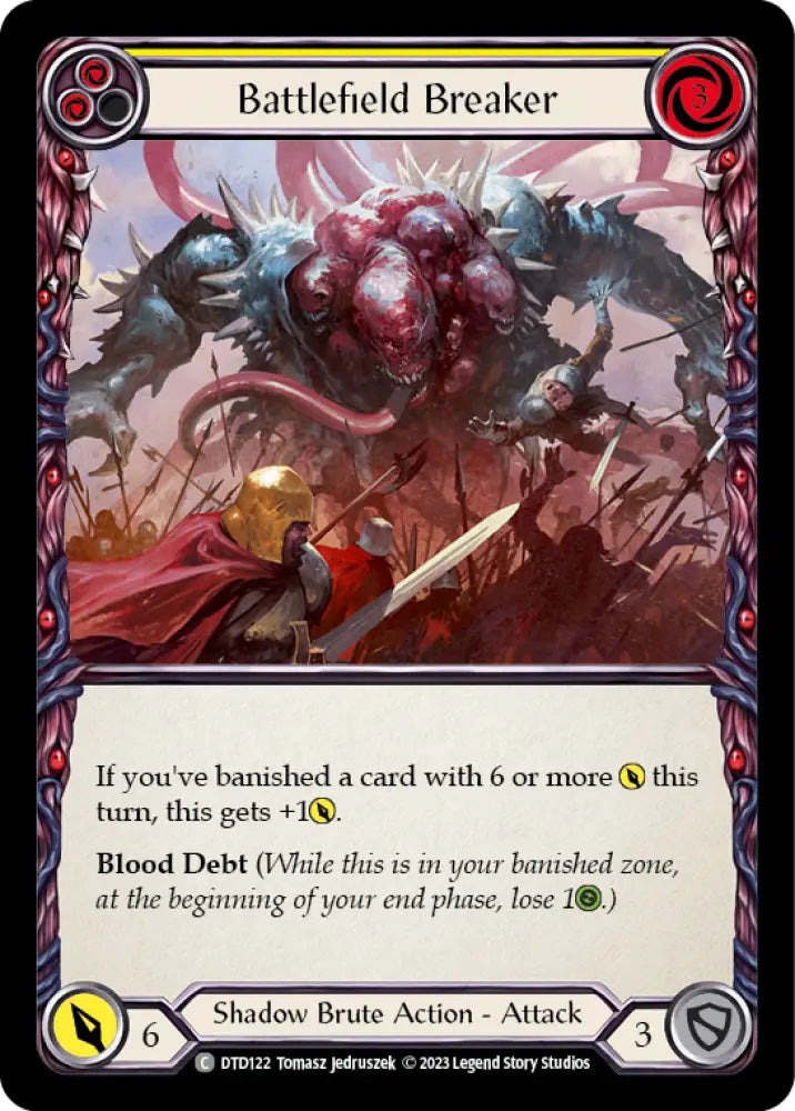 Battlefield Breaker (Yellow) [Dusk Till Dawn] Rainbow Foil - Flesh And Blood Single