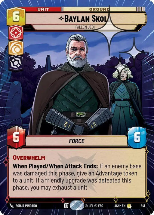 Baylan Skoll - Fallen Jedi (Hyperspace Foil) (541) [Ashes of the Empire]