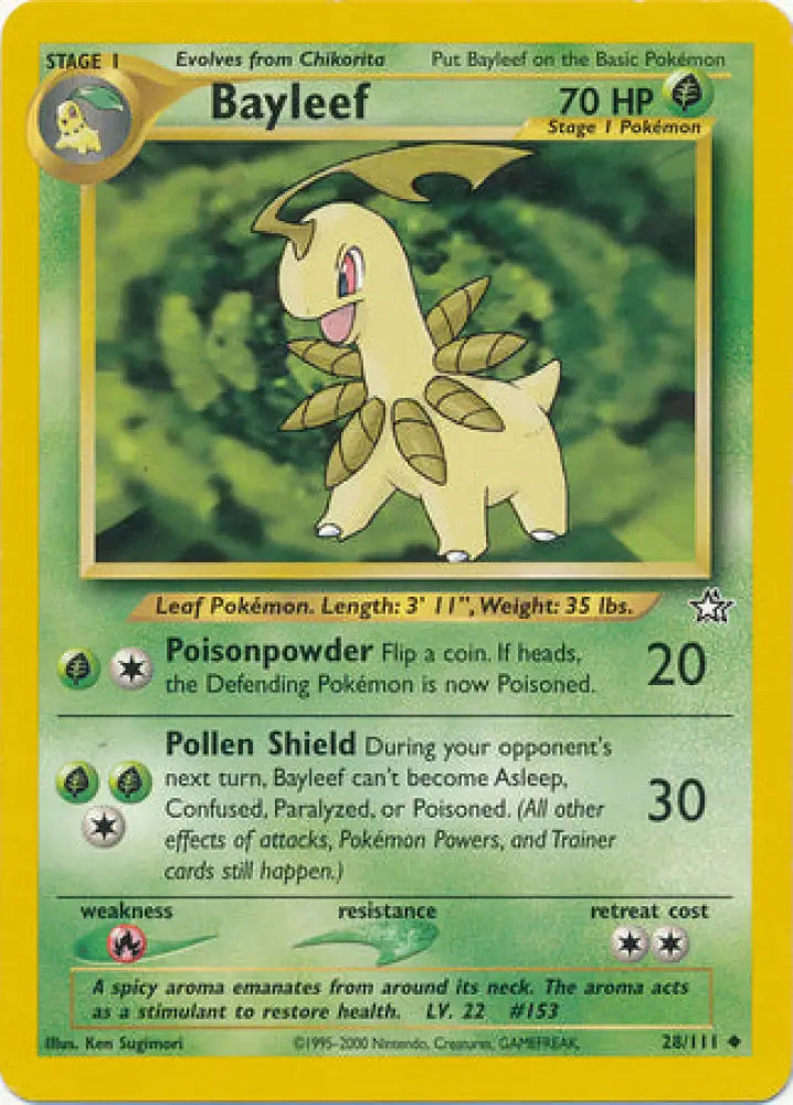 Bayleef (28/111) [Neo Genesis Unlimited] - Pokemon Single