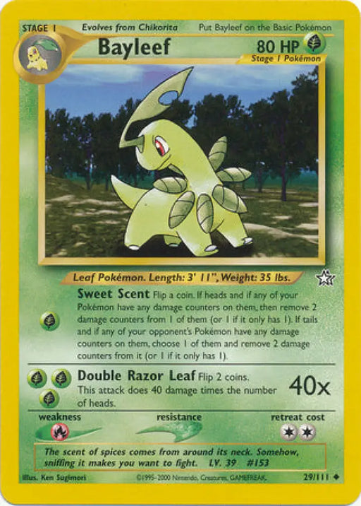 Bayleef (29/111) [Neo Genesis Unlimited] - Pokemon Single