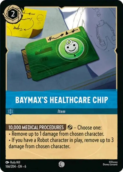 Baymax’s Healthcare Chip (166/204) [Azurite Sea] - Lorcana Single