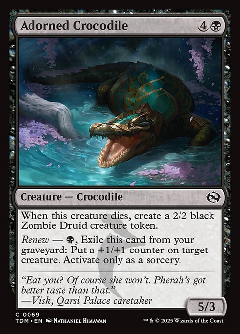 Adorned Crocodile (69) [Tarkir: Dragonstorm]