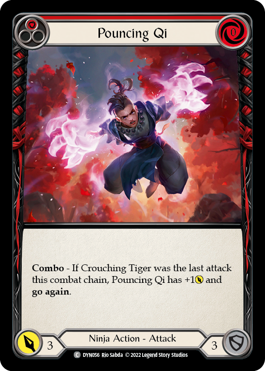 Pouncing Qi (Red) [Dynasty] Rainbow Foil