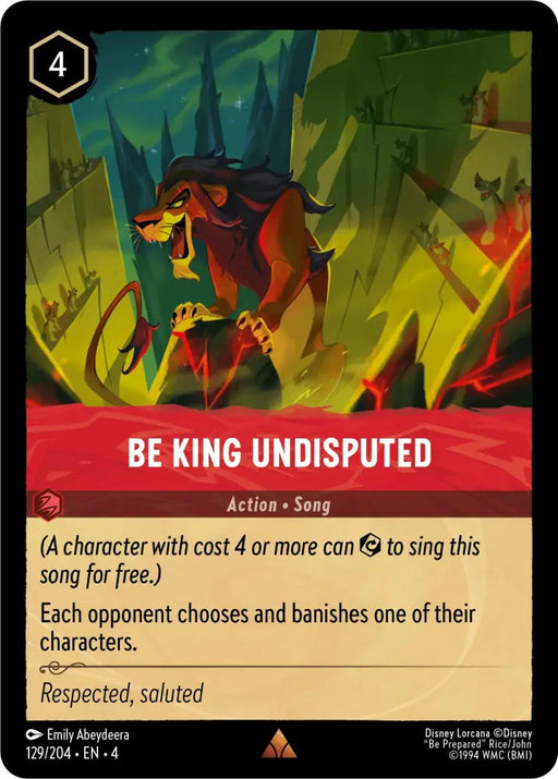 Be King Undisputed (129/204) [Ursula’s Return] - Lorcana Single