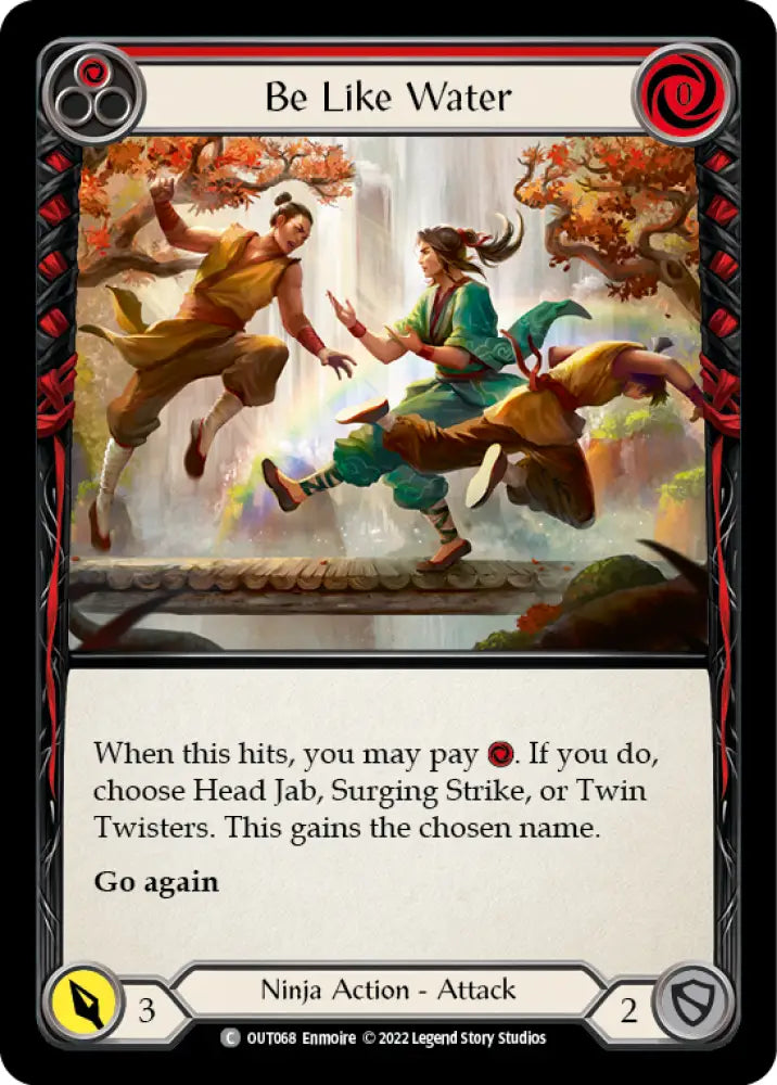 Be Like Water (Red) [Outsiders] Rainbow Foil - Flesh And Blood Single