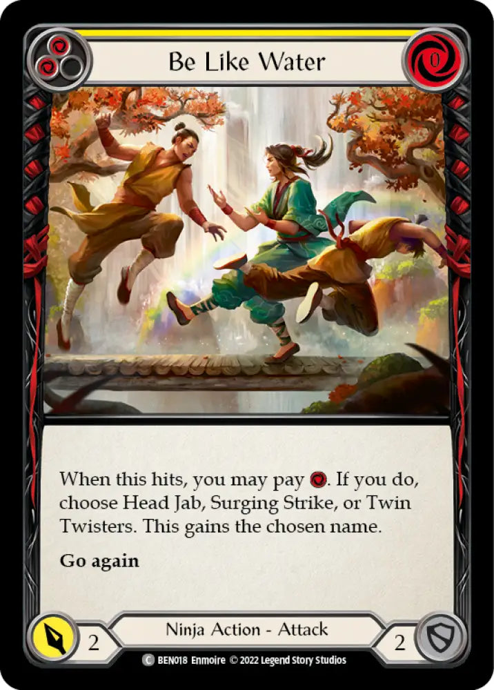 Be Like Water (Yellow) [Outsiders] (Benji Blitz Deck) - Flesh And Blood Single