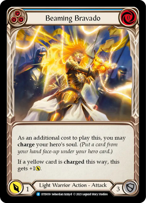 Beaming Bravado (Blue) [Dusk Till Dawn] Rainbow Foil - Flesh And Blood Single