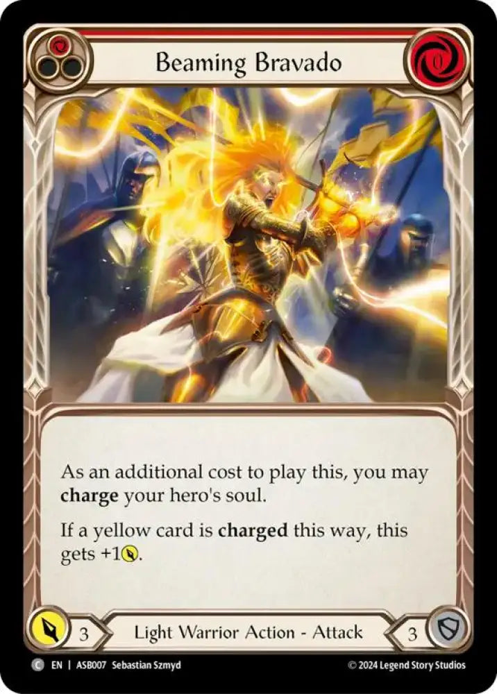 Beaming Bravado (Red) [ASB007] (Armory Deck: Boltyn) - Flesh And Blood Single
