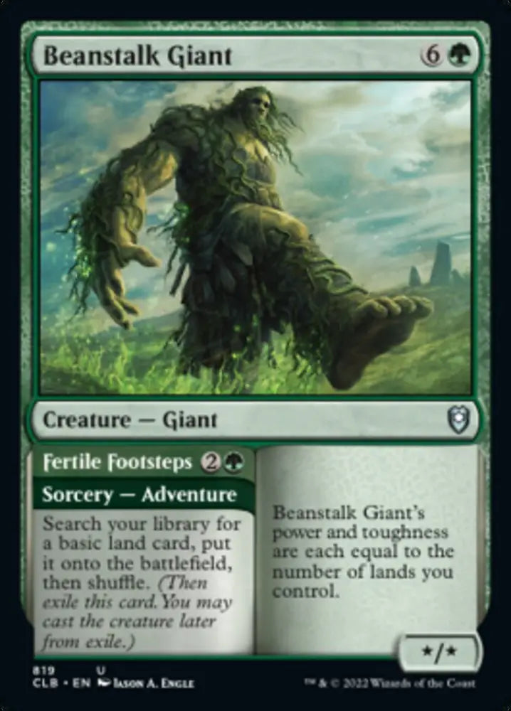 Beanstalk Giant // Fertile Footsteps [Commander Legends: Battle for Baldur’s Gate] - MTG Single