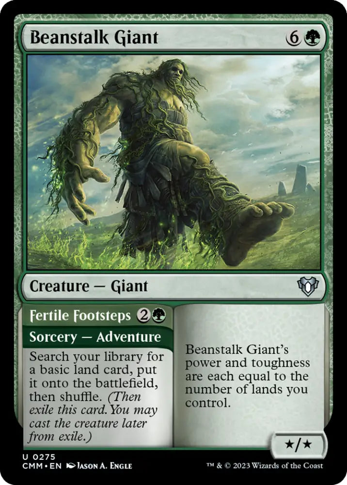 Beanstalk Giant // Fertile Footsteps [Commander Masters] - MTG Single