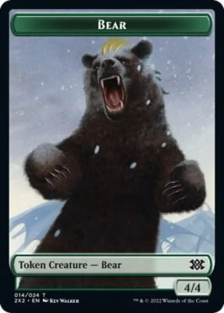 Bear // Monk Double-Sided Token (14 // 6) [Double Masters 2022]