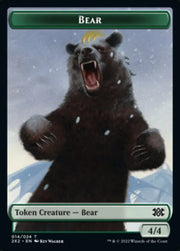 Bear // Monk Double-Sided Token [Double Masters 2022 Tokens] - MTG Single
