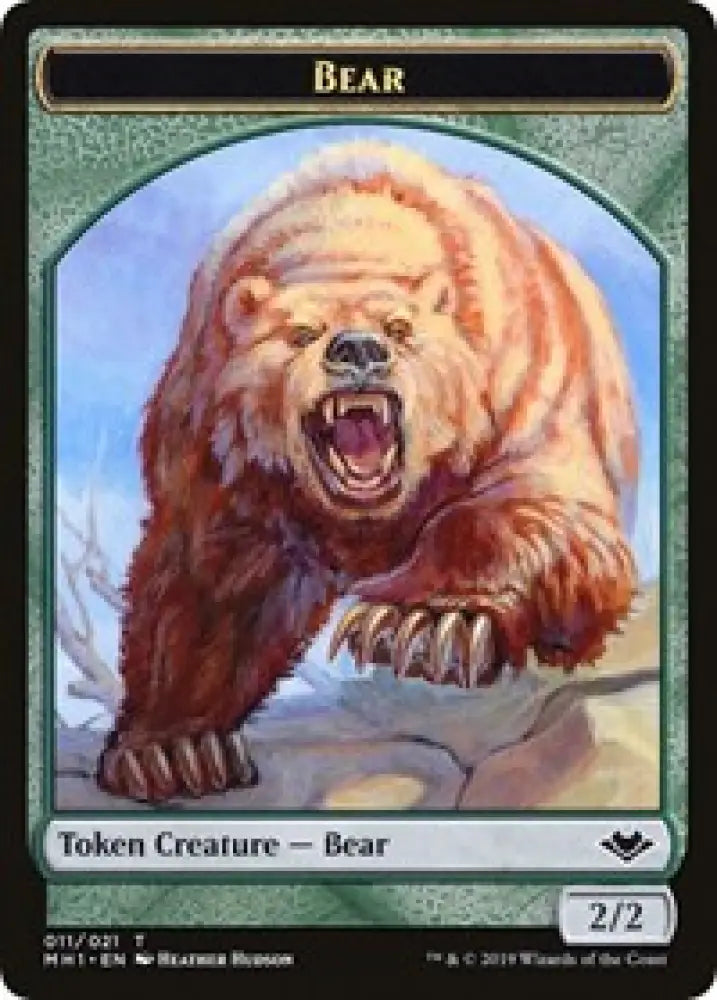 Bear // Spirit Double-Sided Token [Modern Horizons Tokens] - MTG Single