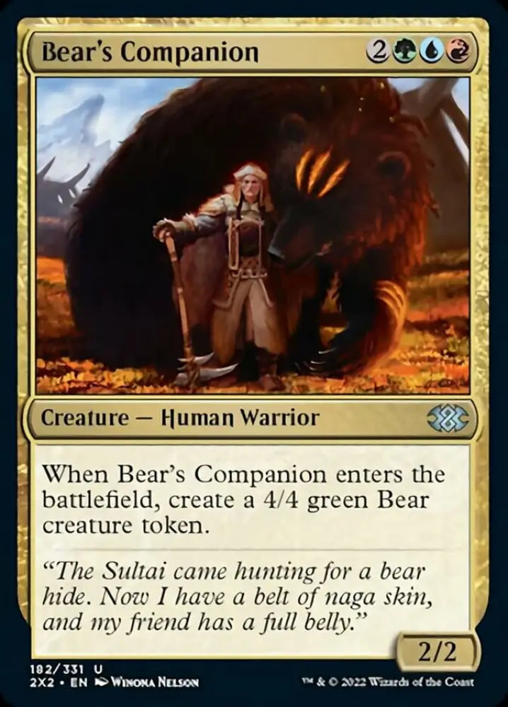 Bear’s Companion [Double Masters 2022] - MTG Single