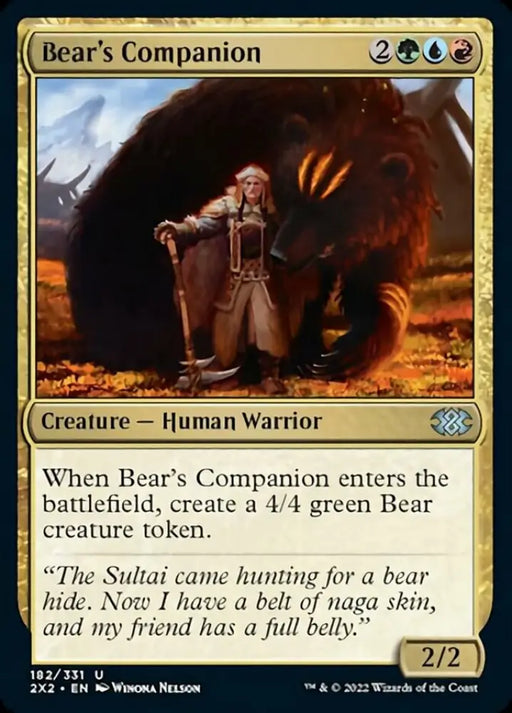 Bear’s Companion [Double Masters 2022] - MTG Single
