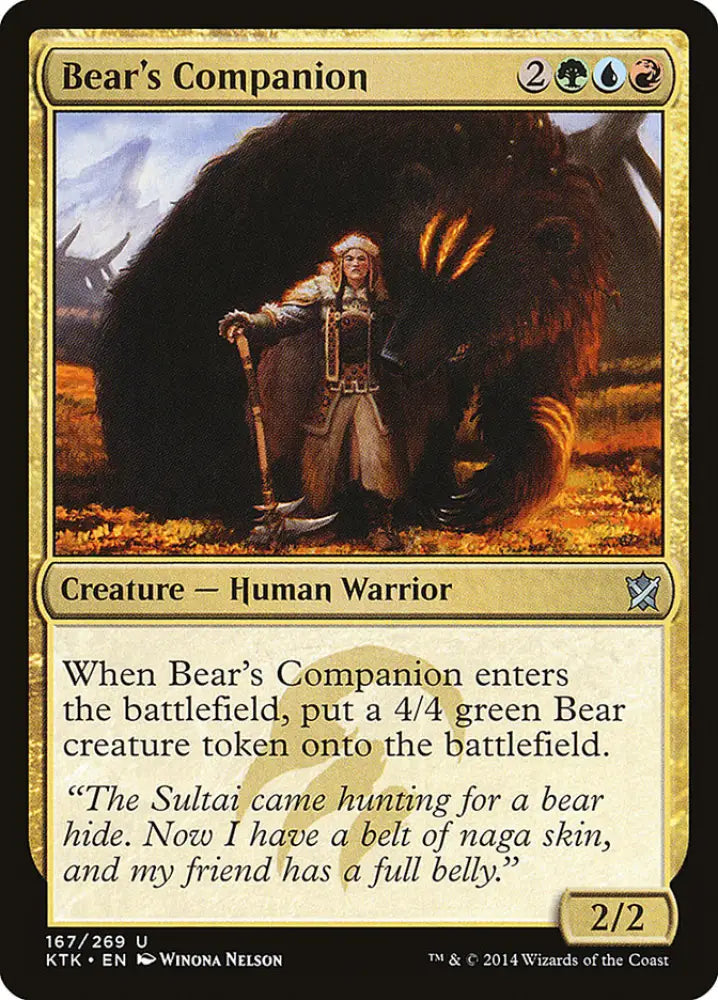 Bear’s Companion [Khans of Tarkir] - MTG Single