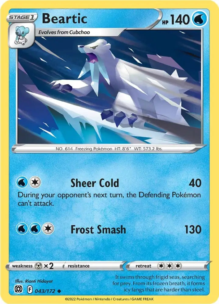 Beartic (043/172) [Sword & Shield: Brilliant Stars] - Pokemon Single