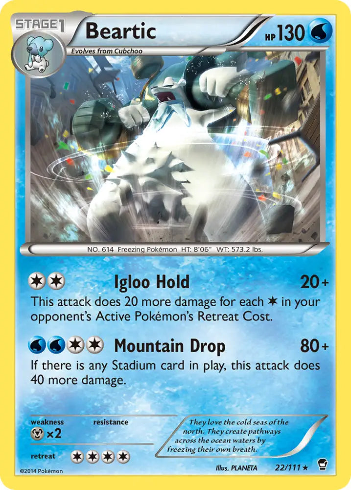 Beartic (22/111) [XY: Furious Fists] - Pokemon Single