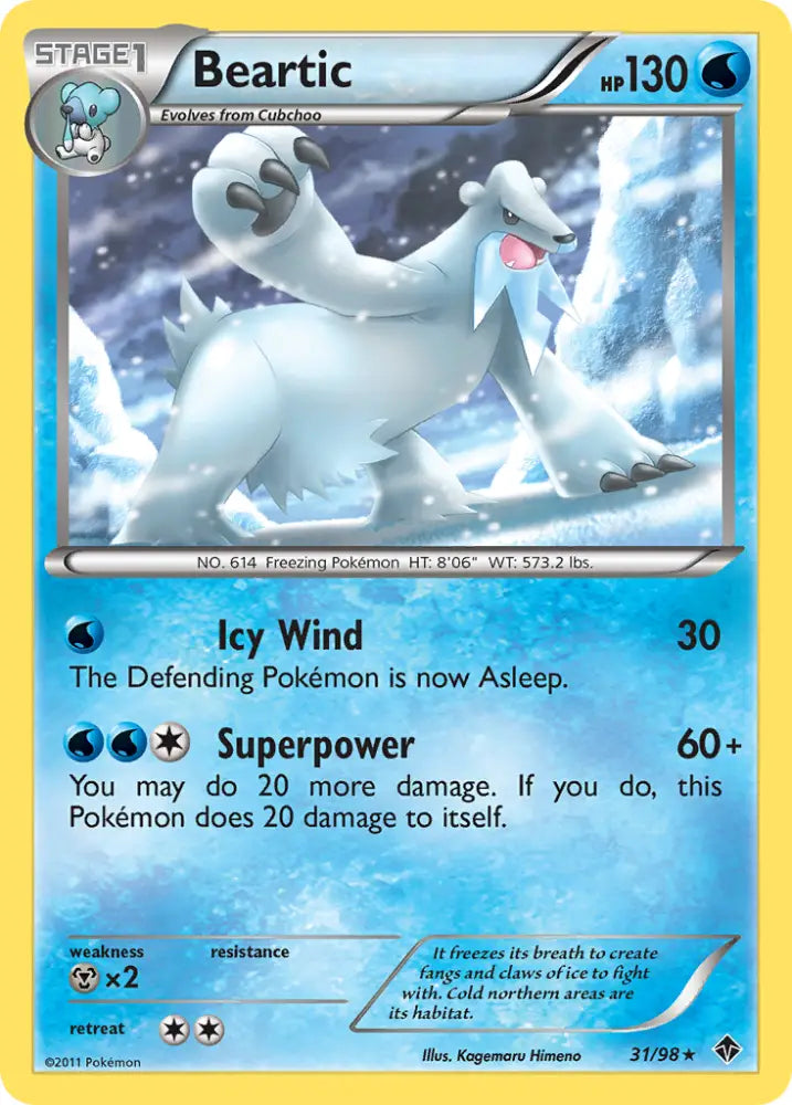 Beartic (31/98) [Black & White: Emerging Powers] - Pokemon Single