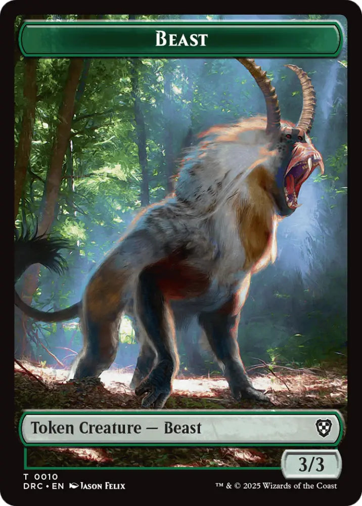 Beast (0010) // Servo Double-Sided Token [Aetherdrift Tokens] - MTG Single