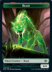 Beast // Clue (15) Double-Sided Token [Modern Horizons 2 Tokens] - MTG Single