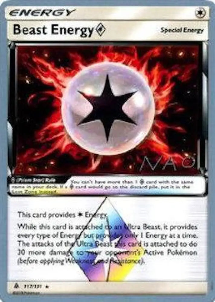 Beast Energy Prism Star (117/131) (Buzzroc - Naohito Inoue) [World Championships 2018] - Pokemon Single