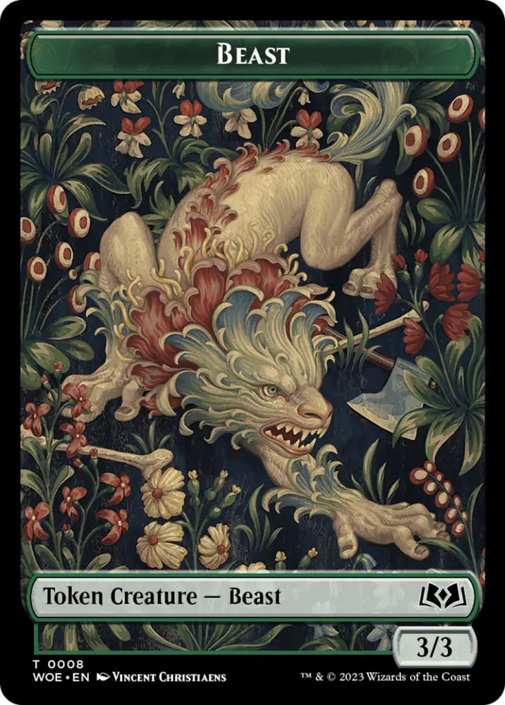 Beast // Food (0010) Double-Sided Token [Wilds of Eldraine Tokens] - MTG Single