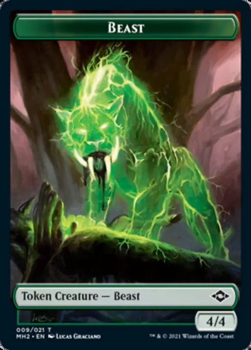 Beast // Food (17) Double-Sided Token [Modern Horizons 2 Tokens] - MTG Single