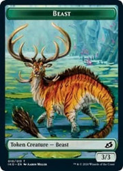 Beast // Human Soldier (004) Double-Sided Token [Ikoria: Lair of Behemoths Tokens] - MTG Single