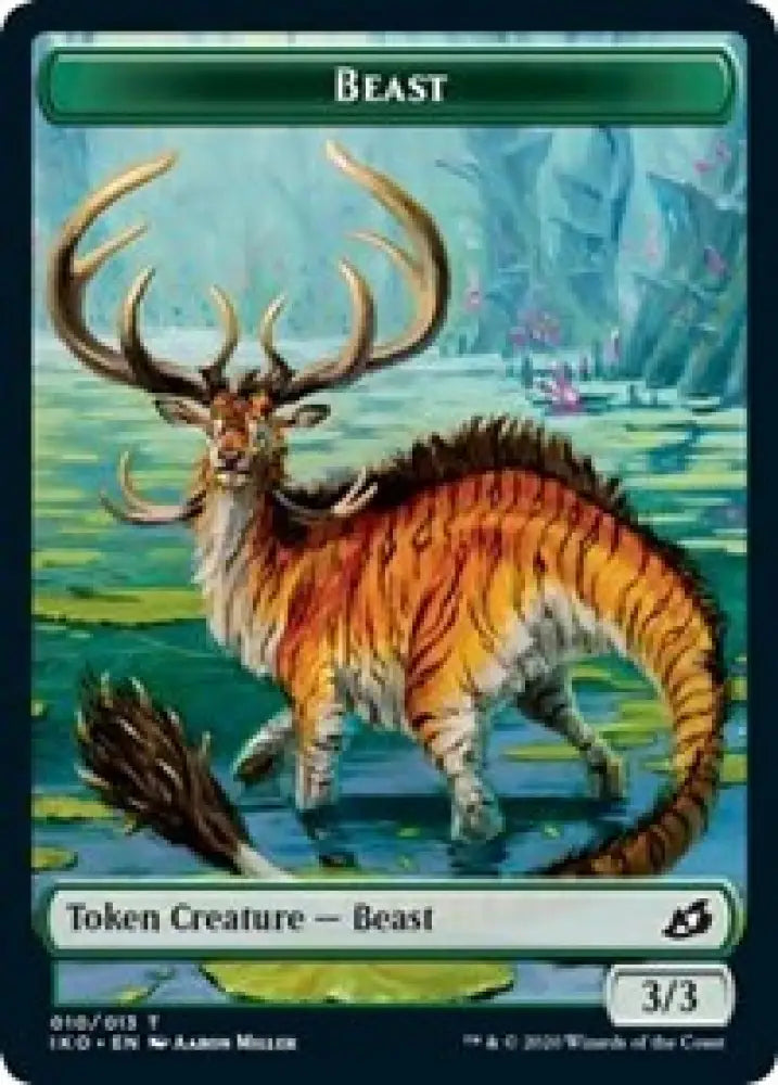 Beast // Human Soldier (004) Double-Sided Token [Ikoria: Lair of Behemoths Tokens] - MTG Single