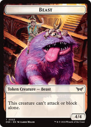 Beast // Manifest Double-Sided Token [Duskmourn: House of Horror Tokens] - MTG Single