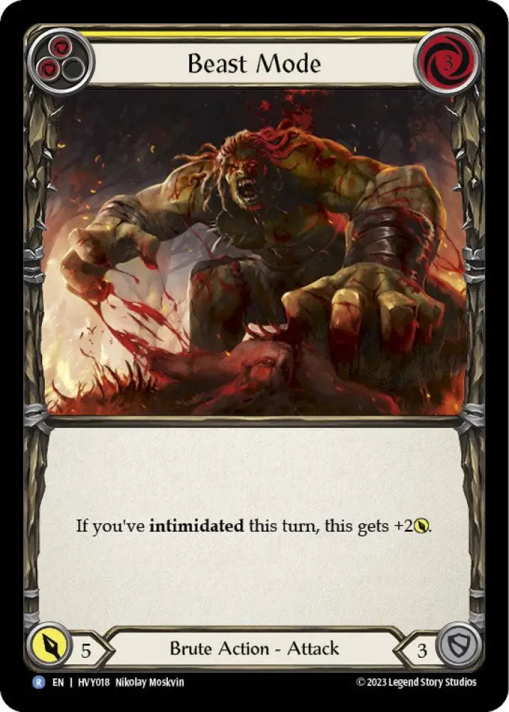 Beast Mode (Yellow) [Heavy Hitters] - Flesh And Blood Single