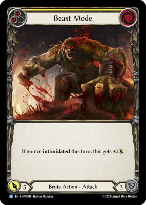 Beast Mode (Yellow) [Heavy Hitters] - Flesh And Blood Single