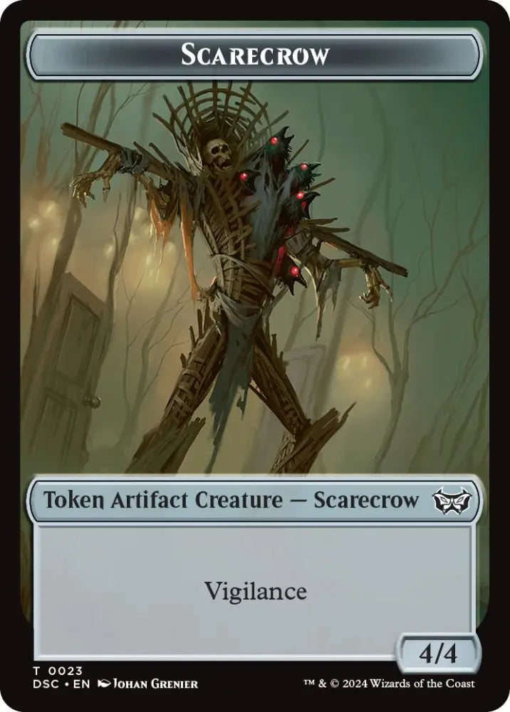 Beast // Scarecrow Double-Sided Token [Duskmourn: House of Horror Commander Tokens] - MTG Single