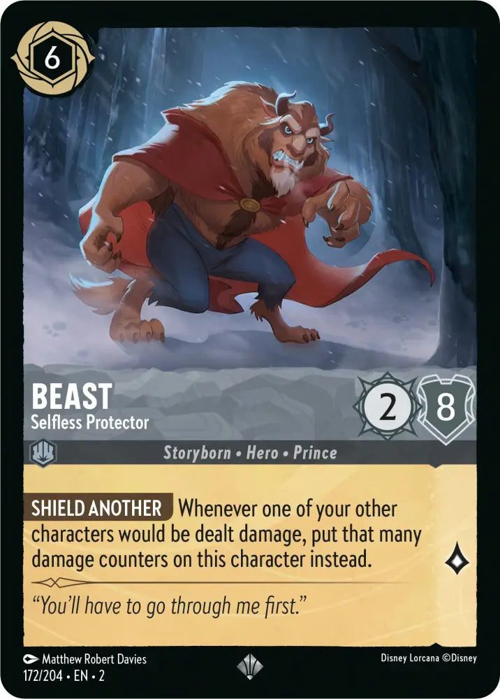 Beast - Selfless Protector (172/204) [Rise of the Floodborn] - Lorcana Single