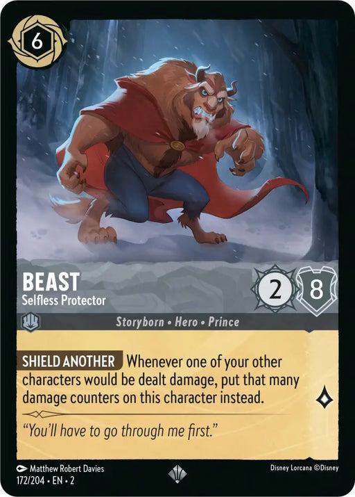 Beast - Selfless Protector (172/204) [Rise of the Floodborn] - Lorcana Single
