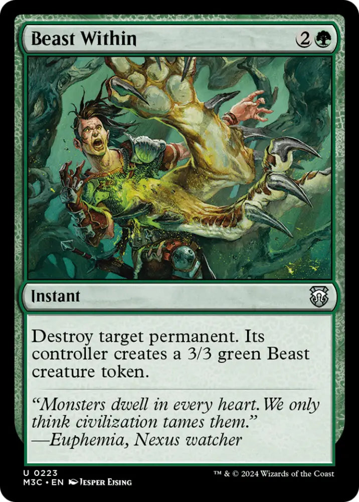 Beast Within (Ripple Foil) [Modern Horizons 3 Commander] - MTG Single