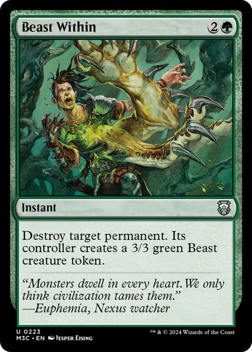 Beast Within (Ripple Foil) [Modern Horizons 3 Commander] - MTG Single