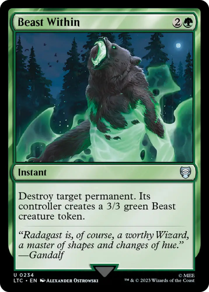 Beast Within [The Lord of the Rings: Tales of Middle-Earth Commander] - MTG Single