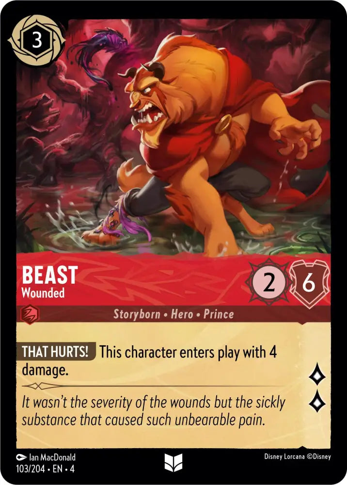 Beast - Wounded (103/204) [Ursula’s Return] - Lorcana Single
