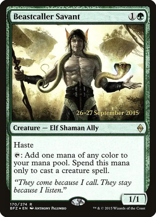 Beastcaller Savant [Battle for Zendikar Prerelease Promos] - MTG Single