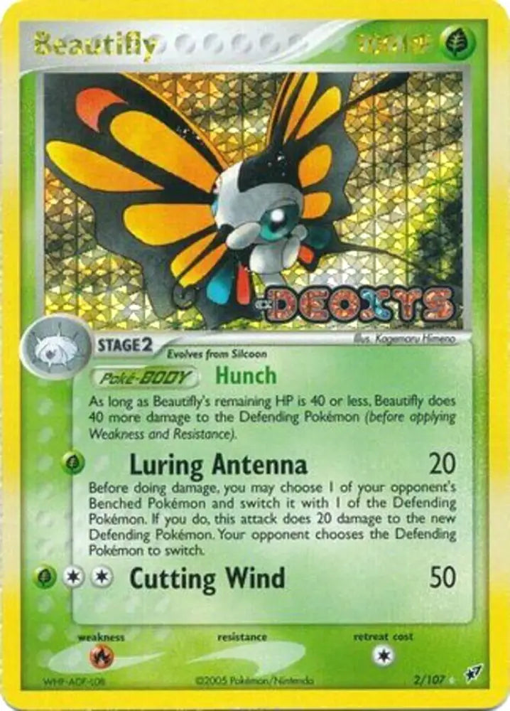 Beautifly (2/107) (Stamped) [EX: Deoxys] - Pokemon Single