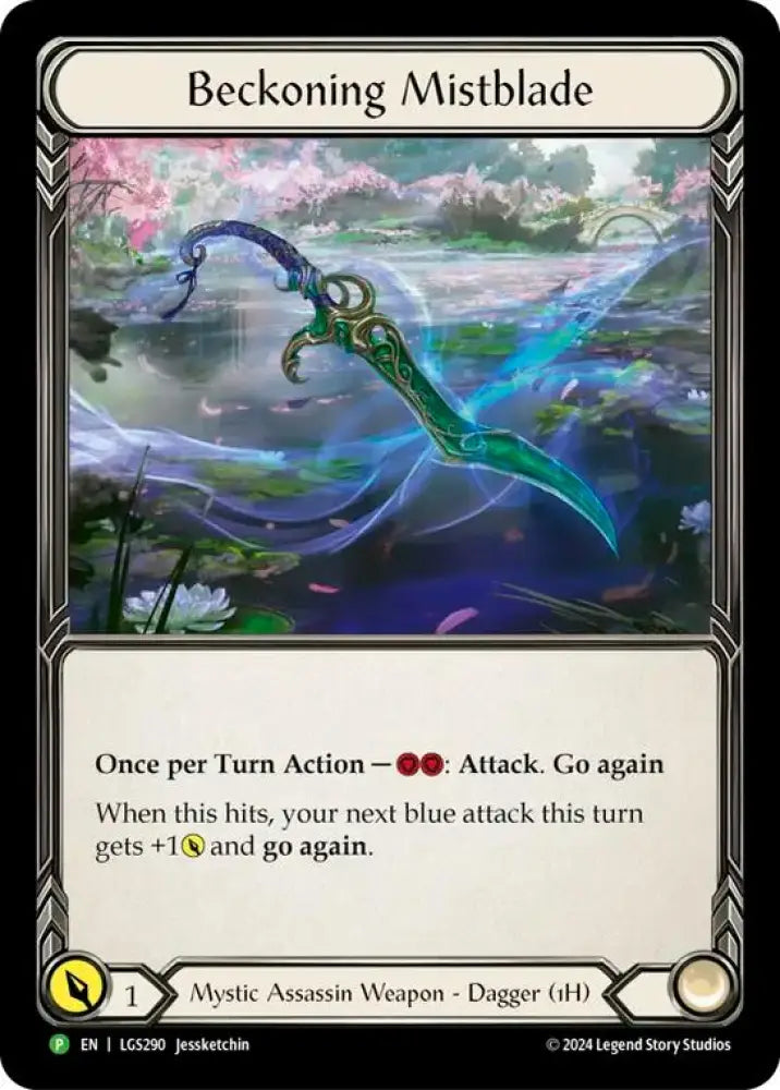 Beckoning Mistblade [LGS290] (Promo) Rainbow Foil - Flesh And Blood Single