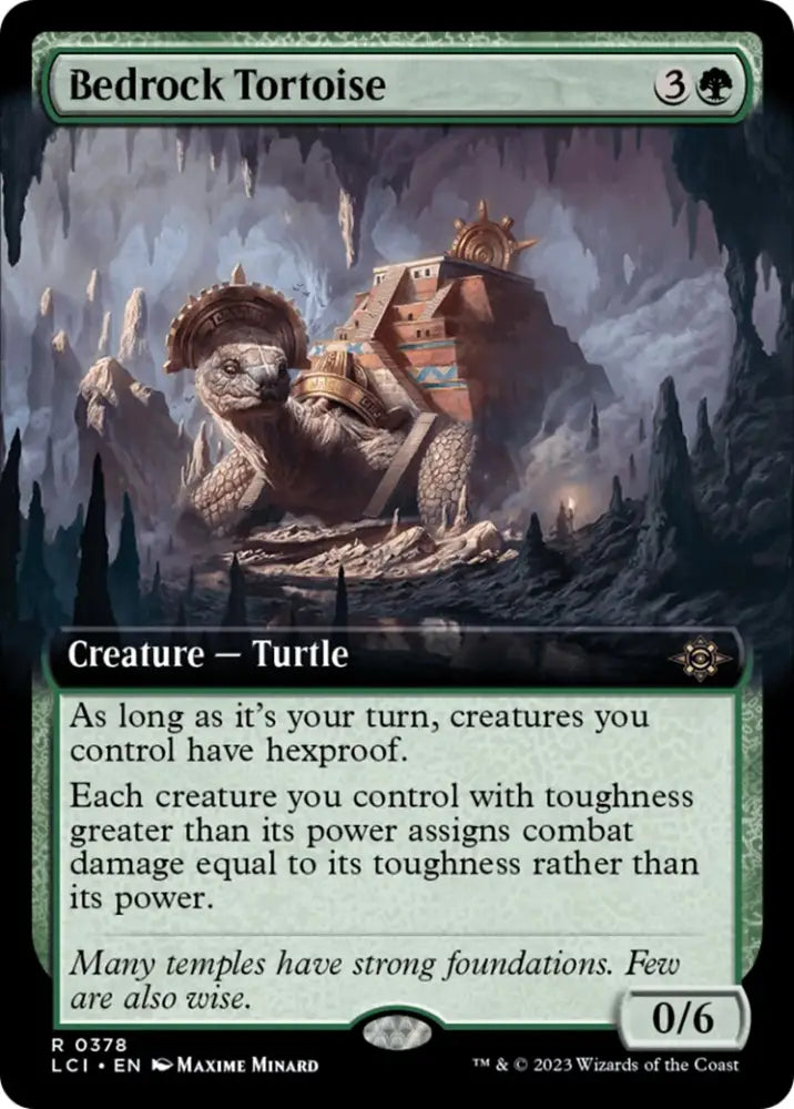 Bedrock Tortoise (Extended Art) [The Lost Caverns of Ixalan] - MTG Single