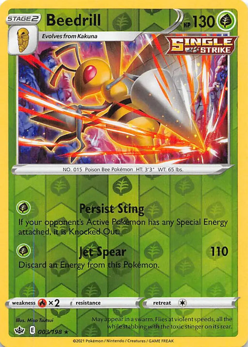 Beedrill (003/198) [Sword & Shield: Chilling Reign] - Pokemon Single