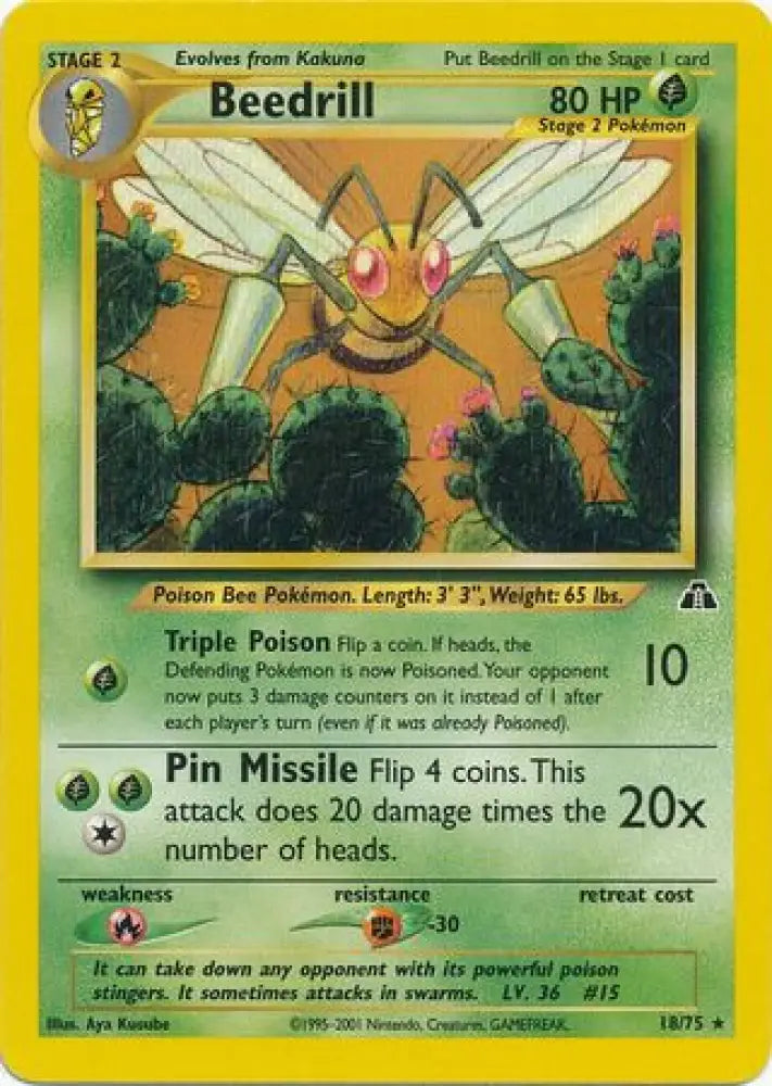 Beedrill (18/75) [Neo Discovery Unlimited] - Pokemon Single
