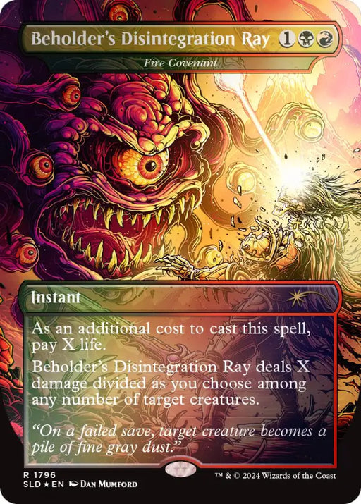 Beholder’s Disintegration Ray - Fire Covenant (Rainbow Foil) [Secret Lair Drop Series] - MTG Single